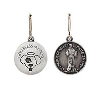 Médaille argentée Saint François Protect My Pet Collier Médaille 2,5 cm, Zinc, keine Angabe