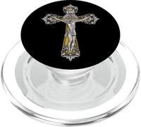 Médaille catholique Croix de Saint Benoît PopSockets PopGrip pour MagSafe