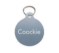 Medaille Chat Avec Gravure Personnalisé ROND - Médaillon Chat En Aluminium diamètre 25 mm - Coloris Argent
