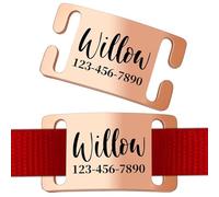 Médaille Chien Personnalisée avec Gravure - Plaque d'Identification Durable pour Collier de Chien et Chat | Médaillon Gravé Élégant et Personnalisable | Dog Tag
