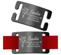 Médaille Chien Personnalisée avec Gravure - Plaque d'Identification Durable pour Collier de Chien et Chat | Médaillon Gravé Élégant et Personnalisable | Dog Tag