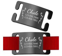 Médaille Chien Personnalisée avec Gravure - Plaque d'Identification Durable pour Collier de Chien et Chat | Médaillon Gravé Élégant et Personnalisable | Dog Tag