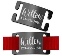 Médaille Chien Personnalisée avec Gravure - Plaque d'Identification Durable pour Collier de Chien et Chat | Médaillon Gravé Élégant et Personnalisable | Dog Tag