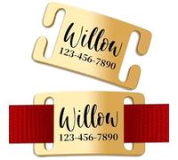 Médaille Chien Personnalisée avec Gravure - Plaque d'Identification Durable pour Collier de Chien et Chat | Médaillon Gravé Élégant et Personnalisable | Dog Tag
