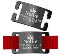 Médaille Chien Personnalisée avec Gravure - Plaque d'Identification Durable pour Collier de Chien et Chat | Médaillon Gravé Élégant et Personnalisable | Dog Tag