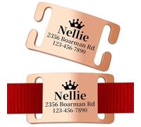 Médaille Chien Personnalisée avec Gravure - Plaque d'Identification Durable pour Collier de Chien et Chat | Médaillon Gravé Élégant et Personnalisable | Dog Tag