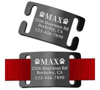 Médaille Chien Personnalisée avec Gravure - Plaque d'Identification Durable pour Collier de Chien et Chat | Médaillon Gravé Élégant et Personnalisable | Dog Tag