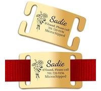 Médaille Chien Personnalisée avec Gravure - Plaque d'Identification Durable pour Collier de Chien et Chat | Médaillon Gravé Élégant et Personnalisable | Dog Tag