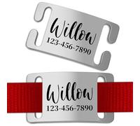 Médaille Chien Personnalisée avec Gravure - Plaque d'Identification Durable pour Collier de Chien et Chat | Médaillon Gravé Élégant et Personnalisable | Dog Tag