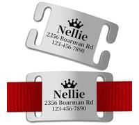 Médaille Chien Personnalisée avec Gravure - Plaque d'Identification Durable pour Collier de Chien et Chat | Médaillon Gravé Élégant et Personnalisable | Dog Tag