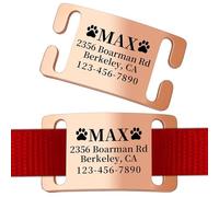 Médaille Chien Personnalisée avec Gravure - Plaque d'Identification Durable pour Collier de Chien et Chat | Médaillon Gravé Élégant et Personnalisable | Dog Tag