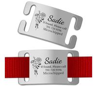 Médaille Chien Personnalisée avec Gravure - Plaque d'Identification Durable pour Collier de Chien et Chat | Médaillon Gravé Élégant et Personnalisable | Dog Tag