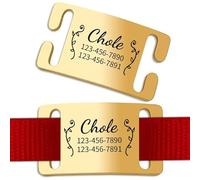 Médaille Chien Personnalisée avec Gravure - Plaque d'Identification Durable pour Collier de Chien et Chat | Médaillon Gravé Élégant et Personnalisable | Dog Tag