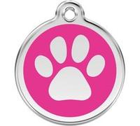 Médaille Chien Red Dingo Patte Rose 30Mm
