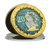 Médaille commémorative en métal en forme de crâne pirate George Lowther Challenge