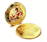 Médaille commémorative One Piece Gold Medal Luffy Zoro, pièce de collection classique d'anime, cadeau souvenir pour les fans d'anime et les enfants Type-1