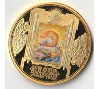 Medaille Commemorative Pater Noster . Dorée A L Or Fin 24 Carats.