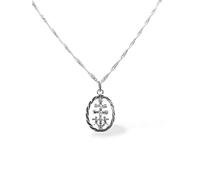 Médaille croix de Caravaca Angeles 23 mm + chaîne Singapour 45 cm - Argent sterling, 1, Argent, Pas de gemme