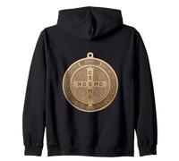 Médaille Croix de Saint Benoît pour Les croyants Pleins d'espoir Sweat à Capuche