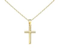 Médaille Croix Or 18 Carats 750/000 Jaune - Chaine Dorée Offerte
