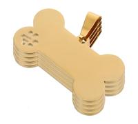 Médaille D’identification pour Chien en Acier Inoxydable, 4 Pièces Or