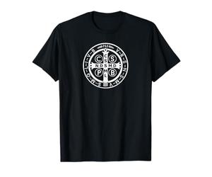 Médaille de Benoît Catholique Sainte Croix Prière T-Shirt