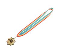 Médaille de Première Place pour Course à Pied Marathon, Alliage de Zinc | Ruban de Cou Inclus, Design Gravé et Motifs de Victoire, pour Marche, Bénévoles et Affichage