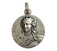 Médaille de Saint Barbara En Argent Massif 925 Patron des pompiers