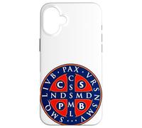 Médaille de Saint Benoît Coque pour iPhone 16 Plus