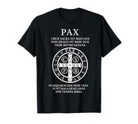 Médaille de Saint Benoît Latin Prière Pax Croix Chrétienne T-Shirt