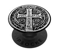 Médaille de Saint Benoît Petite Croix de Saint Benoît PopSockets PopGrip Interchangeable