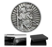 Médaille de Saint Christophe pour Voiture Ø 4cm Protecteur des Conducteurs