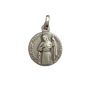 Médaille de Saint-Jude Thaddeus en Argent Massif 925 - Patron des Cas Impossibles (St.Jude figure complète)