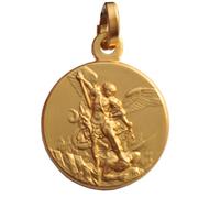 Médaille de Saint Michel Archange en Argent 925 - Plaqué Or