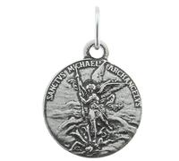 Médaille de Saint Michel en métal argenté - Médaille et croix métal - Culte Chrétien en Métal Argenté