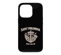 Médaille de Saint Philomène - Breloque Religieuse pour dévographie Coque pour iPhone 13 Pro