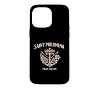 Médaille de Saint Philomène - Breloque Religieuse pour dévographie Coque pour iPhone 14 Pro Max
