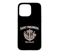 Médaille de Saint Philomène - Breloque Religieuse pour dévographie Coque pour iPhone 15 Pro Max