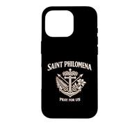 Médaille de Saint Philomène - Breloque Religieuse pour dévographie Coque pour iPhone 16 Pro