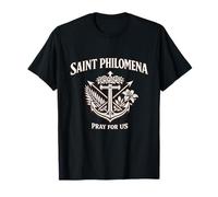 Médaille de Saint Philomène - Breloque Religieuse pour dévographie T-Shirt