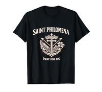 Médaille de Saint Philomène - Breloque Religieuse pour dévographie T-Shirt Graphique avec Valeur