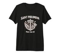 Médaille de Saint Philomène - Breloque Religieuse pour dévographie T-Shirt Haut de Gamme