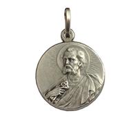 Médaille de Saint Pierre Apôtre En Argent Massif 925