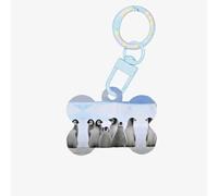 Médaille décorative en acrylique avec motif de jeunes pingouins avec impression de neige, pour les vacances pour les amoureux des animaux de compagnie, cadeau pour chiens