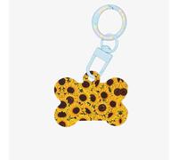Médaille décorative en acrylique avec motif tournesols jaunes pour les vacances pour les amoureux des animaux de compagnie, cadeau pour chiens