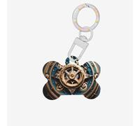 Médaille d'identification en acrylique en forme d'os pour chien et chat Motif engrenages steampunk