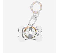 Médaille d'identification en forme d'os avec emblème des îles Mariannes du Nord - En acrylique - Avec anneau pour chien et chat