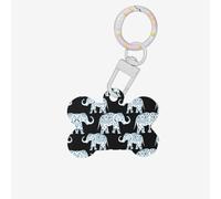 Médaille d'identification en forme d'os en forme d'éléphant, étiquettes d'identification en acrylique pour chien et chat avec anneau pour chien et chat, pendentif artisanat