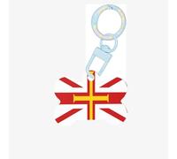 Médaille d'identification en forme d'os en forme d'os en forme de drapeau des îles de Guernesey pour animaux de compagnie, parfaite pour les chiens et les chats de petite et grande taille, mignonne et