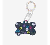 Médaille d'identification mignonne en forme d'os en forme de patte de chien, plaque d'identification en acrylique avec anneau pour chien et chat, pendentif artisanat
